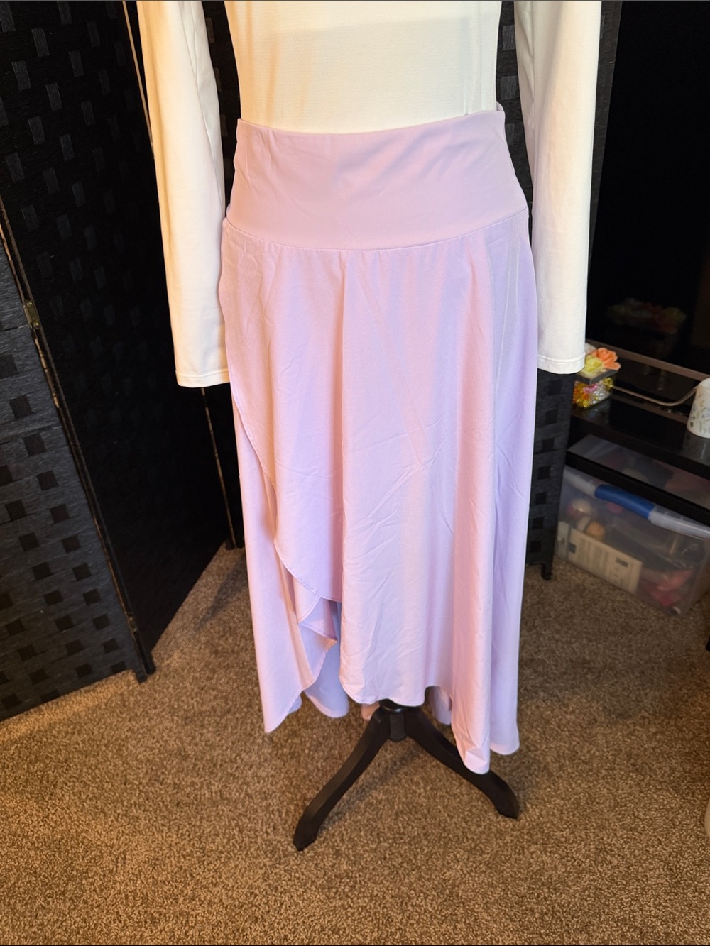 HALARA Lavender High-Low Midi Skirt